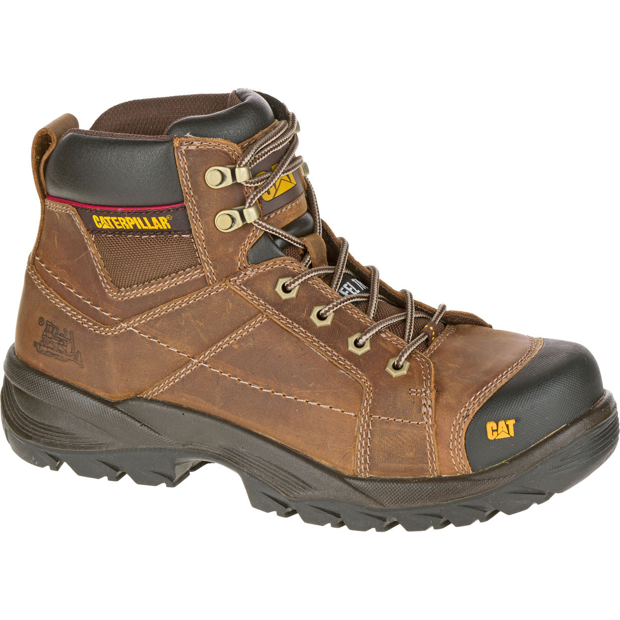 Caterpillar Boots South Africa - Cat Men's Crossrail St Safety Boots Dark Beige NO7801259